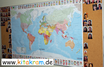 Weltkarte Familien - Familienvielfalt einer Kita dokumentieren