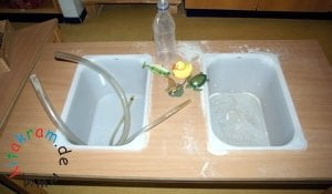 Wassertisch mit Beh%C3%A4ltern - Experimentieren: Wassertische selbst herstellen