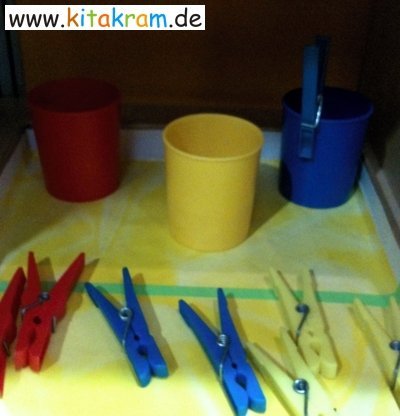 Aktionstablett Farben - Aktionstabletts in Krippe, Kindergarten oder Hort