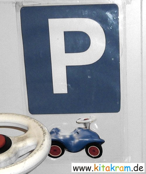 parkplatzsymbol - Mit echten Parkplätzen klappt das Aufräumen wunderbar