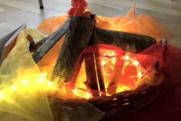 Ein Lagerfeuer in der Kita